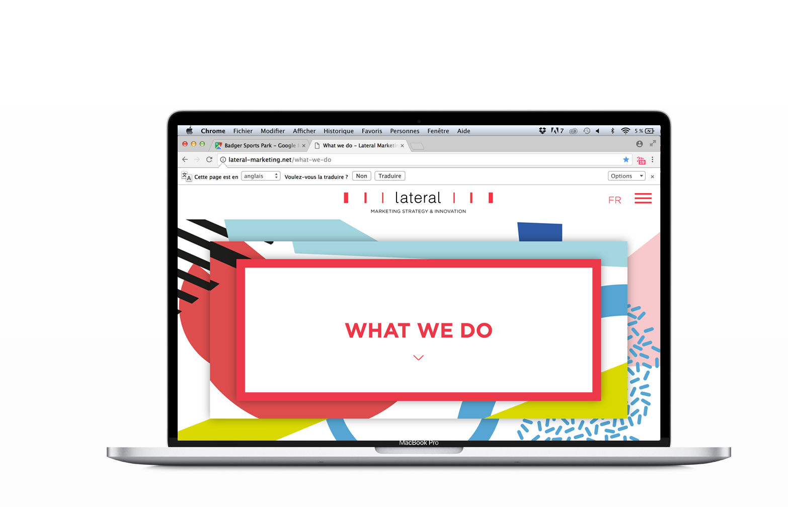 Page what we do site internet Lateral Marketing design Laurence Marcoux